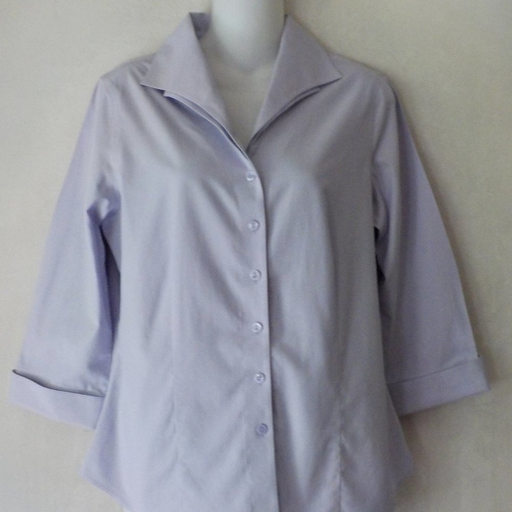 Coldwater Creek blouse sz PS 6P 8P lavender EUC